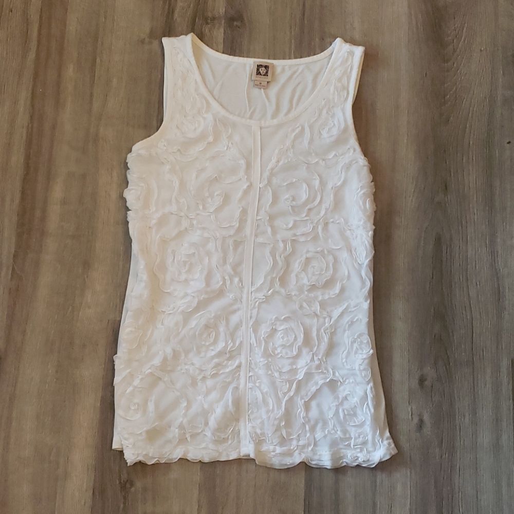 White Anne Klein  tank top size medium